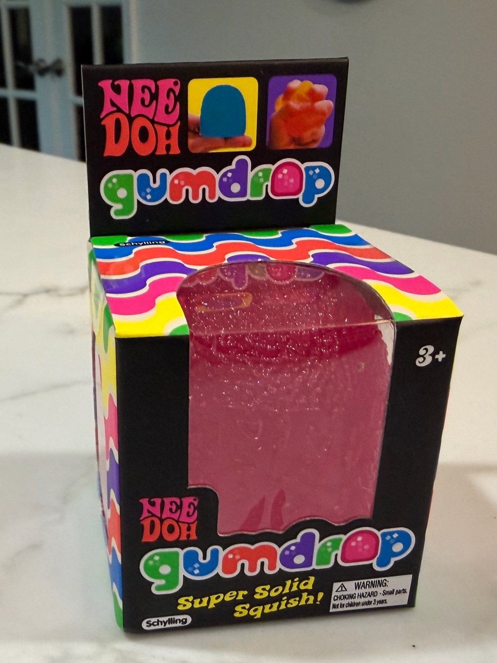 Schylling NEEDOH Gumdrop Super Solid Gum drop Squish - Pink - NIB